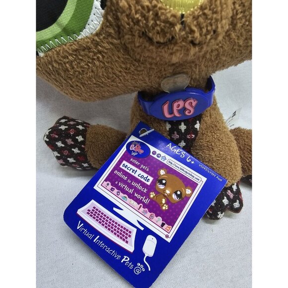 LPS Littlest Pet Shop VIPs Plush Bear Interactive Brown Stuffed Toy- With Tags - Picture 3 of 6